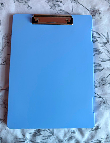 Light blue plastic clipboard - light,