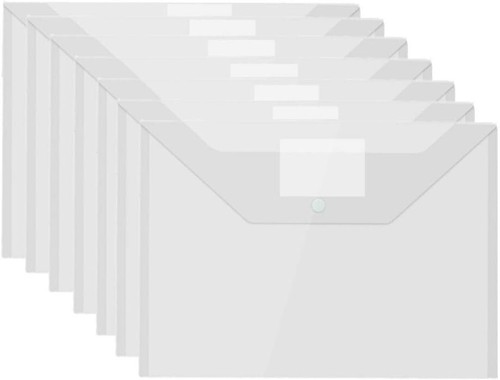 Clear plastic popper wallet - clear,
